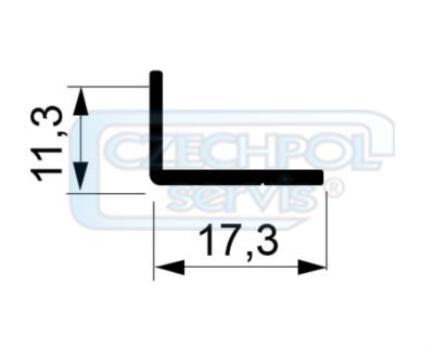 Úhelník Mini 11x17 mm zlatý 1,70 m