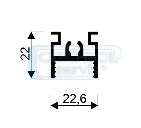 Vodící lišta Maxim stříbrná 1,80 m
