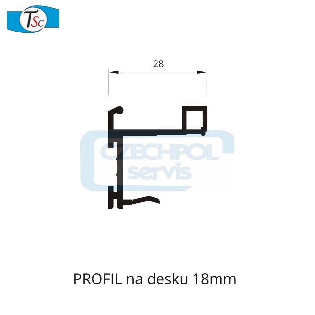 Madlo SOLID 18-stříbrné-2,65m