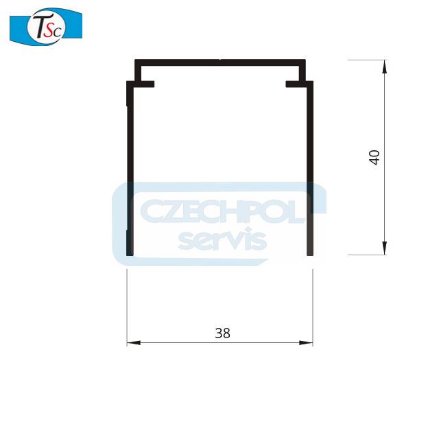 Horní vedení-1kolej PEX stříbrné-2,65m