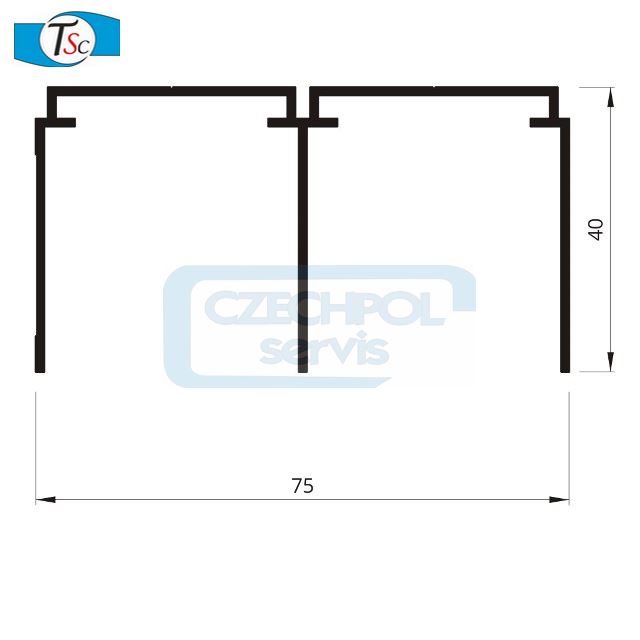 Horní vedení-2kolej PEX stříbrné-3,00m