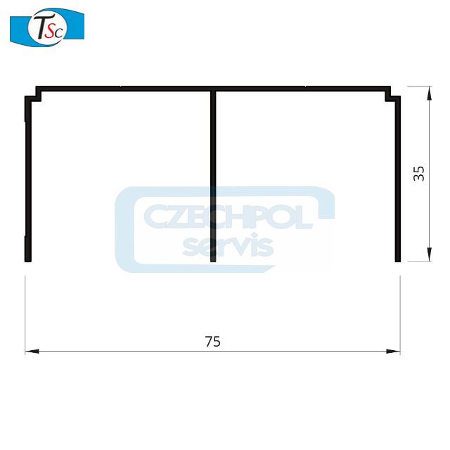 Horní vedení-2kolej stříbrné-3,00m
