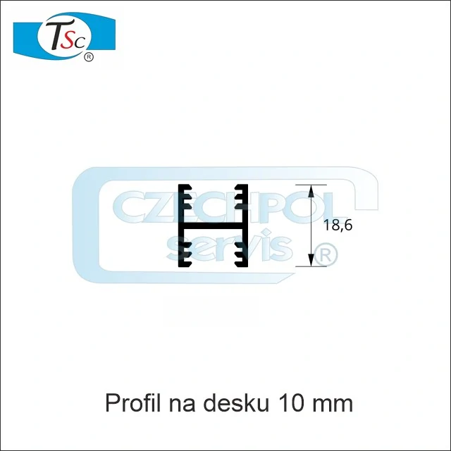 Lišta H10 stříbrný-2,30m