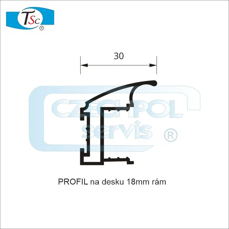 Madlo CLASSIC 18 rám-stříbrné-2,70m