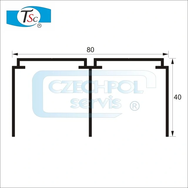Horní vedení-2kolej 80 stříbrné-5,40m
