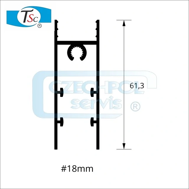 Lišta krycí 18 rám stříbrná-5,40m