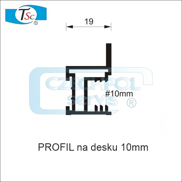 Madlo QUADRO 10-stříbrné-2,65m