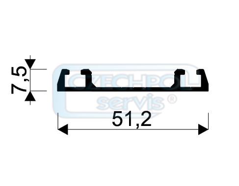 Spodní vedení Maxim II stříbrné 1,80 m