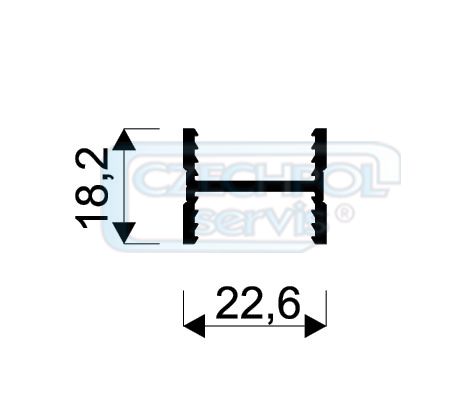 Maxim profil H18 stříbrný-2,50m